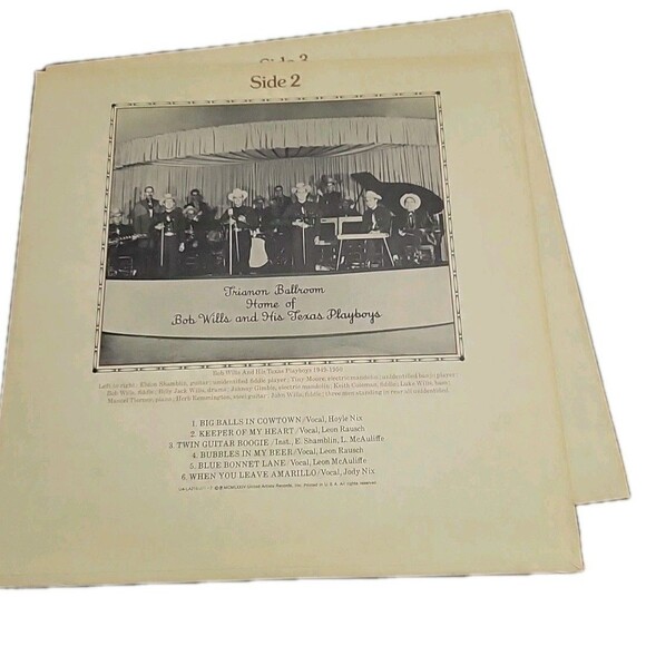Bob Wills & TX Playboys- For The Last Time OG Vinyl LP, UA Records, EX/UC, 1974 - Picture 11 of 14